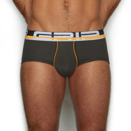 Grip Mid Rise Punt Brief // Bullet Gray (XS)