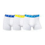 Trunks // White + Blue + Yellow // Pack of 3 (2XL)