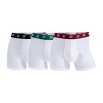 Trunks // White + Red + Green // Pack of 3 (2XL)