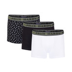 Cade Boxer Short // Set of 3 // Patterned + White + Black (L)