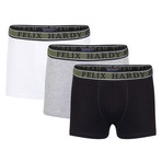 Rogelio Boxer Short // Set of 3 // Black + White + Gray (S)