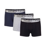 Lukas Boxer Short // Set of 3 // Black + Navy + Gray (S)