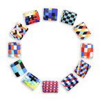 Colorblock // Funky + Colorful Patterned Dress Socks // Pack of 12