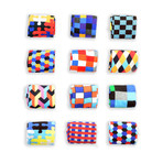 Colorblock // Funky + Colorful Patterned Dress Socks // Pack of 12