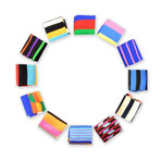 Stripes // Funky + Colorful Patterned Dress Socks // Pack of 12