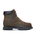 6'' Steel Toe Round-Toe Boots // Brown (US: 8.5)