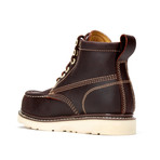 Bonanza // Men's 6'' Steel Toe Moc-Toe Wedge Boots // Burgundy (US: 7)