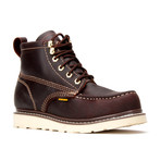 Bonanza // Men's 6'' Steel Toe Moc-Toe Wedge Boots // Burgundy (US: 6.5)