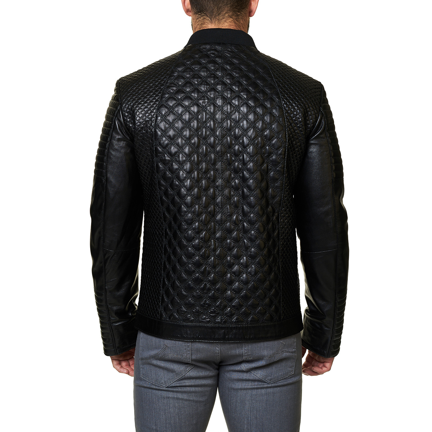Croco Bomber Jacket // Black (S) - Maceoo - Touch of Modern