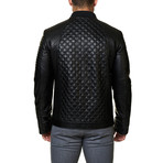 Croco Bomber Jacket // Black (S)