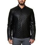 Croco Bomber Jacket // Black (S)