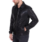 Sivan Leather Jacket // Black (2XL)