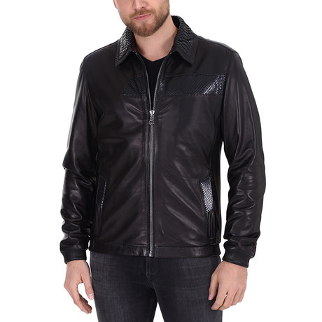 Sivan Leather Jacket // Black (XS)