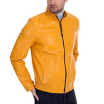 Creed Leather Jacket // Yellow (XL)