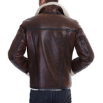 Rabah Leather Jacket // Whisky (XL)