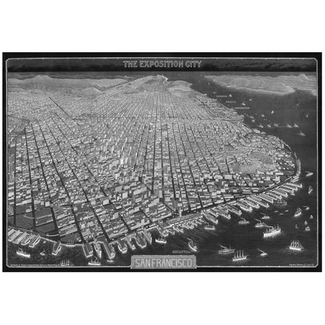 The Exposition City // San Francisco // Inverted Black + White (41"L x 60"W)