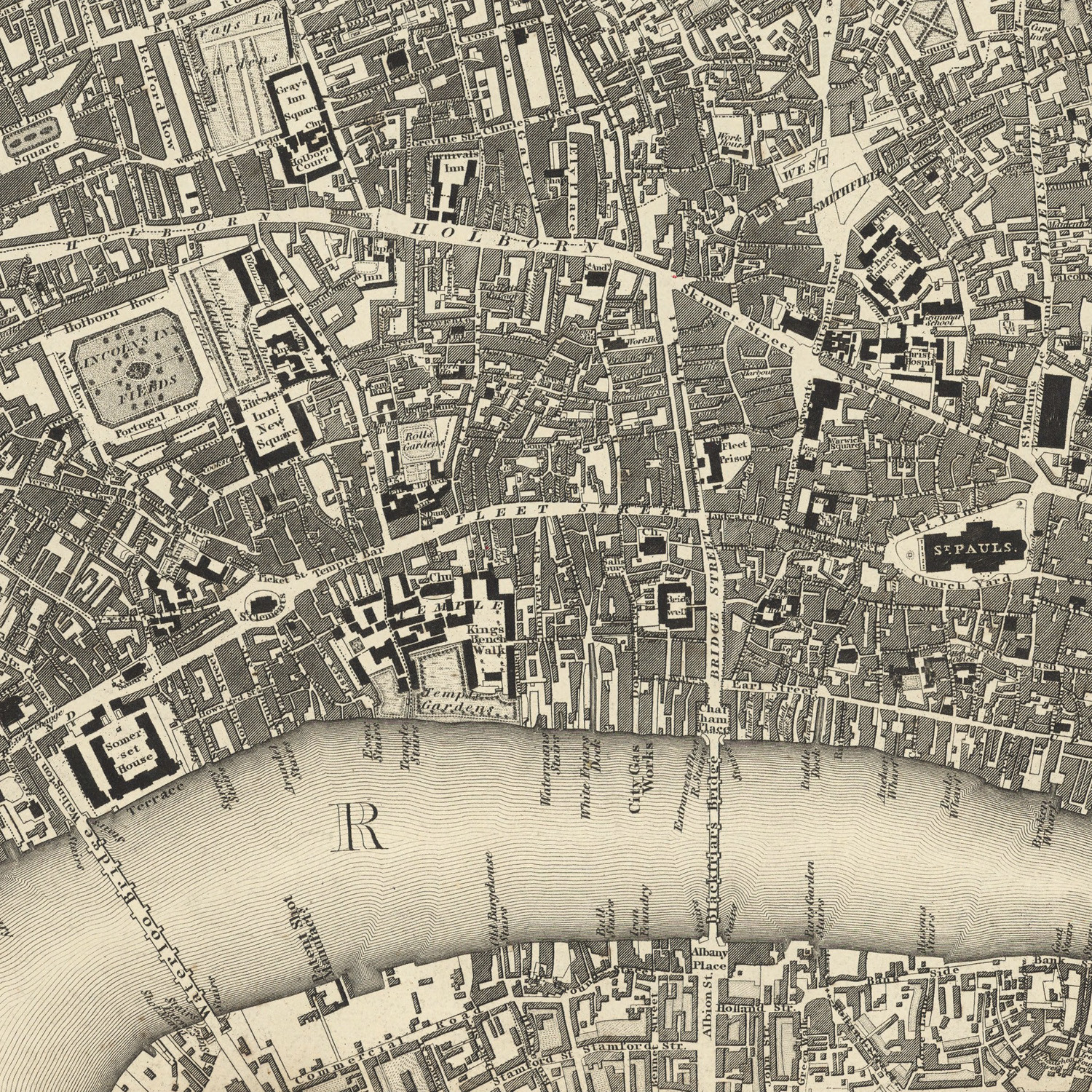 Greenwood’s Six Sheet Map of London // Original Color (41