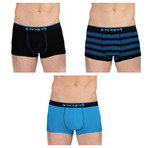 3 Pack Brazilian Trunks // Black + Turquoise + Black (L)