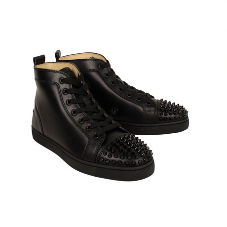 Men's 'Lou Spikes' Hi-Top Sneakers // Black (Euro: 39)