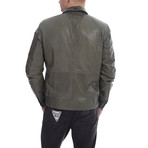 Priam Leather Jacket // Stone (L)