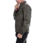 Priam Leather Jacket // Stone (L)