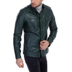 Tobey Leather Jacket // Green (L)
