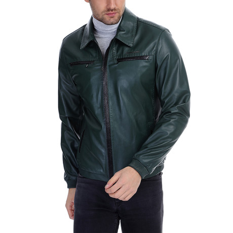 Casper Leather Jacket // Green (XS)