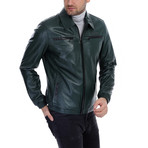 Casper Leather Jacket // Green (XS)