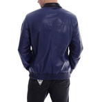 Lucas Leather Jacket // Parlement + Navy Blue (XS)