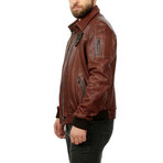 Farah Leather Jacket // Light Brown (3XL)