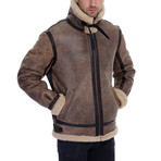 Valor Leather Jacket // Light Brown (3XL)