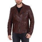 Janos Leather Jacket // Light Brown (S)