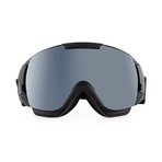 Men's Ski 01 Goggles // Black + Silver Mirror + Orange Tint