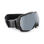 Men's Ski 01 Goggles // Black + Silver Mirror + Orange Tint