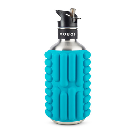 Big Bertha Foam Roller Water Bottle // 40oz (Blue Steel)