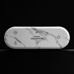 Miami Time // Stereo FM Clock Radio (Aluminum + White Marble)