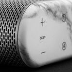 Miami Time // Stereo FM Clock Radio (Aluminum + White Marble)