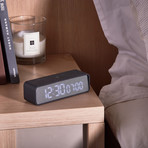 Oslo Time // LED Alarm Clock (Dark Gray + Gray)