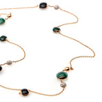 Roberto Coin 18k Rose Gold Diamond + Black Jade Necklace // Store Display