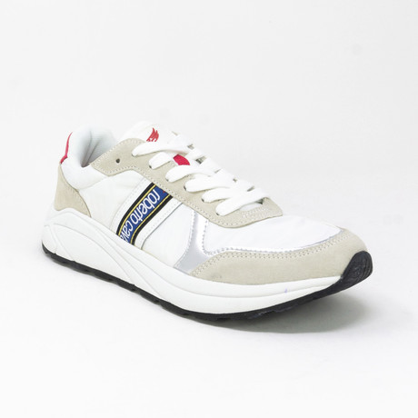 Women's Athleisure Suede + Leather Sneaker // White (Euro: 34)