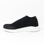 Women's Knitted Patterned Sock Sneaker // Black (Euro: 37)