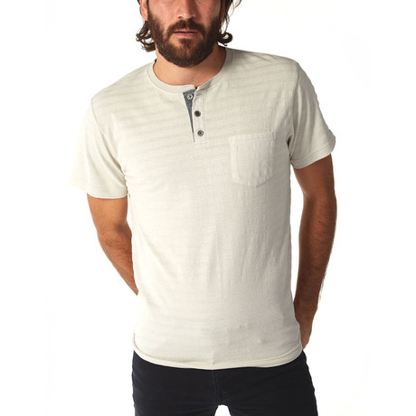 Axel Striped Henley // Ice (S)