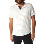 Wade Pinstripe Henley // Cream (S)