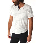 Wade Pinstripe Henley // Cream (S)