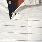 Wade Pinstripe Henley // Cream (S)