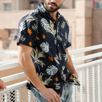 Parker Floral Shirt // Navy (M)