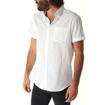 Devin White Seersucker Striped Shirt // White (M)