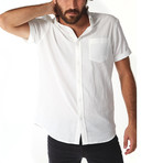 Devin White Seersucker Striped Shirt // White (M)