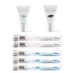 Nano-b Gold & Charcoal Toothbrushes + Nano-b Organic Raw Toothpastes // Set of 7