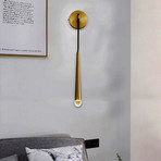 Long Metal Ding Lamp Ceiling Light // Gold